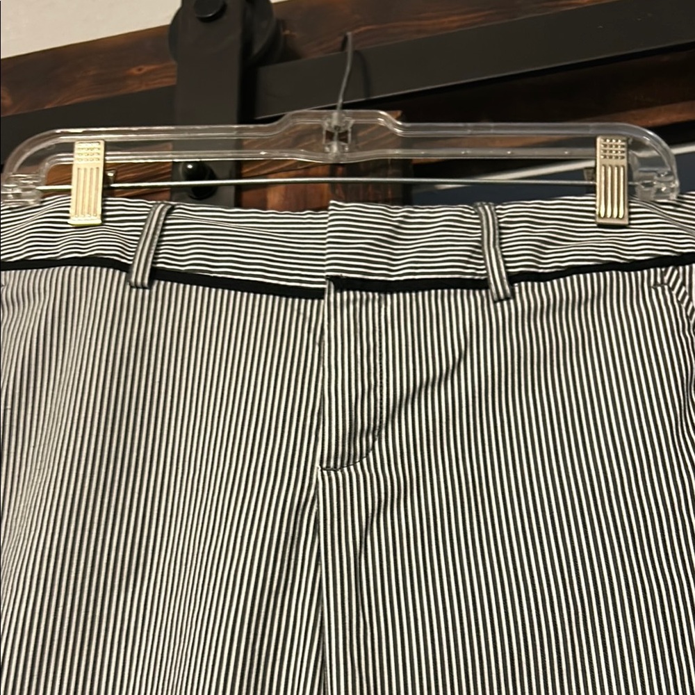Black and White Striped Pants